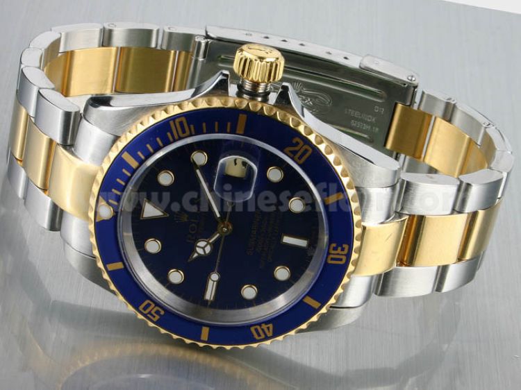 SWISS Rolex Submariner 2-Tone Black Dail 40mm Watch